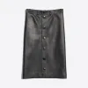 巴黎世家/Balenciaga 黑色 按扣皮裙 35397184jo