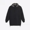 巴黎世家/Balenciaga ‎男士‎ ‎黑色 ‎ ‎拼接连帽卫衣 ‎ | Balenciaga 556137-TDV32-1000