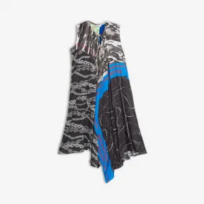 巴黎世家/Balenciaga 女士 GREY/PINK 围巾连衣裙 | Balenciaga 556249-TELC9-5714