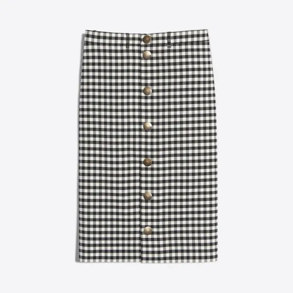 巴黎世家/Balenciaga ‎女士‎ ‎白色/黑色 ‎ ‎按扣裙子 ‎ | Balenciaga 556554-TDT10-1070