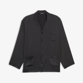 巴黎世家/Balenciaga 黑色 睡衣式口袋衬衫 38855234gk