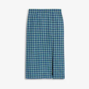 巴黎世家/Balenciaga 蓝色 高衩半身裙 35417197lg