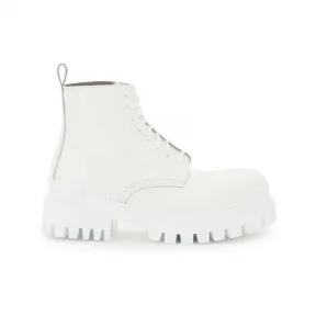 巴黎世家/Balenciaga 白色 100% 小牛皮 系带靴 589338WA9679011O