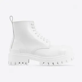 巴黎世家/Balenciaga 男士 Strike 20 毫米白色系带靴 589338WA9679011