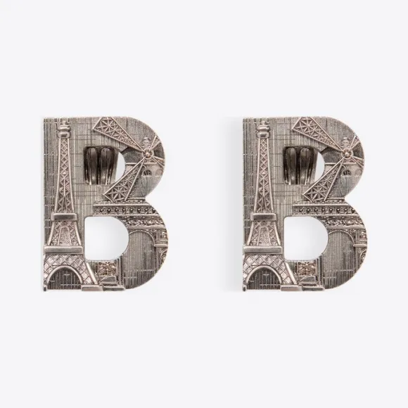 巴黎世家/Balenciaga  B Paris加大号耳环 50233986bm