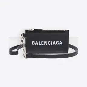 巴黎世家/Balenciaga Black / White Cash钥匙链卡包 51126072mr