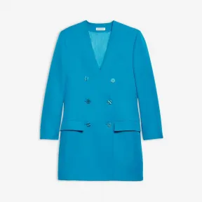 巴黎世家/Balenciaga PETROL BLUE 外套式连衣裙 49516132jv
