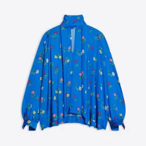 巴黎世家/Balenciaga 女式蓝色液体Vareuse 595072TLLA54011