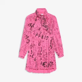 巴黎世家/Balenciaga ACID FUCHSIA 百褶娃娃裙 49516137lh