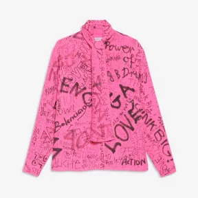 巴黎世家/Balenciaga ACID FUCHSIA 围巾衬衫 38866785ei