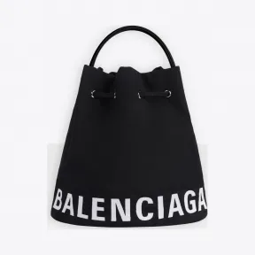 巴黎世家/Balenciaga 女士 WHEEL小号抽绳水桶包 619459H852N1000
