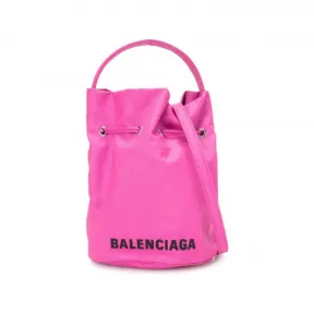 巴黎世家/Balenciaga 粉色 100% 尼龙 水桶包 656682H85DN5660
