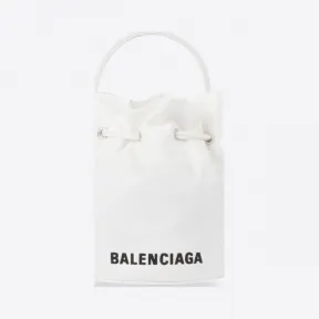巴黎世家/Balenciaga 女士 WHEEL加小号抽绳水桶包 656682H85MN9060