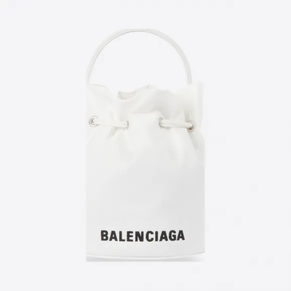 巴黎世家/Balenciaga 女士 WHEEL加小号抽绳水桶包 656682H85MN9060