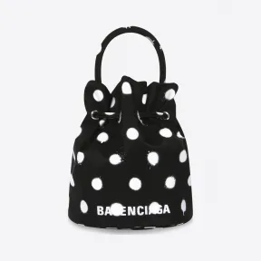 巴黎世家/Balenciaga 皮具 WHEEL加小号抽绳水桶包 656682H85UN1097