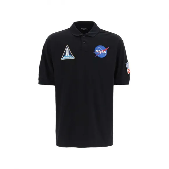 巴黎世家/Balenciaga 黑色 100％纯棉 POLO衫 662493TKVG11070