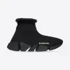 巴黎世家/Balenciaga 女士 Speed 2.0 再生针织面料和人造毛皮运动鞋 669789W2DI31000