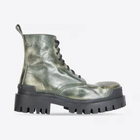 巴黎世家/Balenciaga 男士 Strike 20 毫米绿色靴子 670633WBCP13128