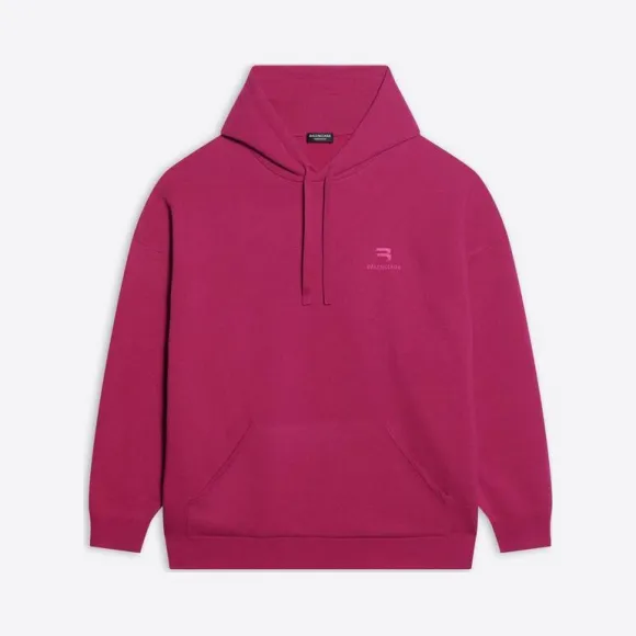 巴黎世家/Balenciaga 男士运动型 B Cozy 粉色连帽衫 675300T41200551