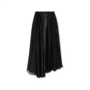 巴黎世家/Balenciaga 黑色 醋酸铜氨纶 半身裙 680308TLO331000