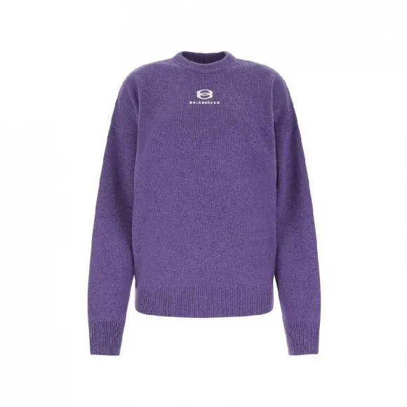 巴黎世家/Balenciaga 紫色 100% 羊绒 针织衫 681968T41235300