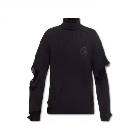 巴黎世家/Balenciaga 黑色 100％纯棉 针织衫 696106T32351000