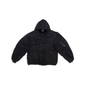 巴黎世家/Balenciaga Men's Unity Destroyed Bomber in Black 698844TKP271000