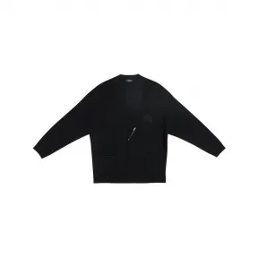 巴黎世家/Balenciaga Men's Crest Cardigan in Black 704124T41291000