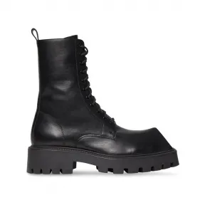 巴黎世家/Balenciaga 男士 Rhino 25 毫米黑色系带靴 712638WBB501000