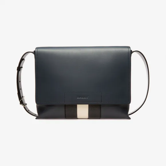 巴利/Bally 深海军蓝小牛皮斜挎包 6228715