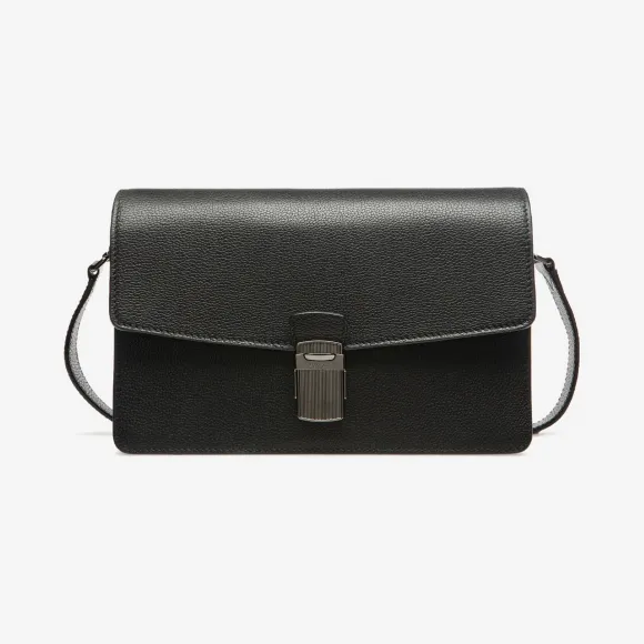 巴利/Bally 黑色皮革斜挎包 6228743