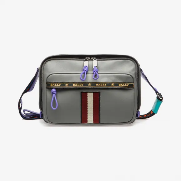 巴利/Bally 多重云灰色皮革斜挎包 6228748