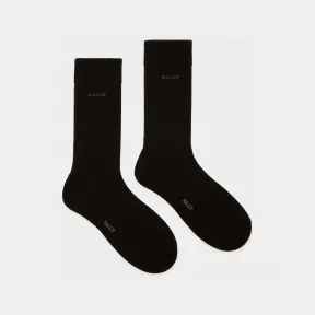 巴利/Bally 男士黑色和深灰色混棉袜 6233635