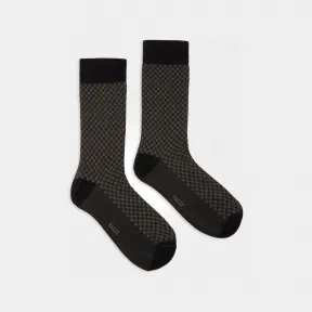 巴利/Bally 男士海军蓝和灰色混棉袜 6233655