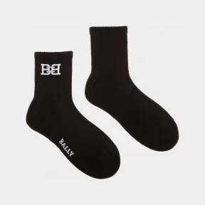 巴利/Bally 男士黑色混棉袜 6234957