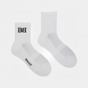 巴利/Bally 男士白色混棉袜 6234958
