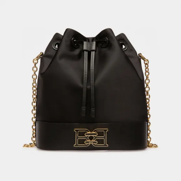 巴利/Bally 女士黑色 Eoh 尼龙水桶包 6301352