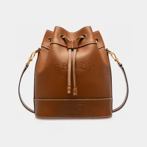 巴利/Bally 女士棕色 Cleoh 皮革水桶包 6301368