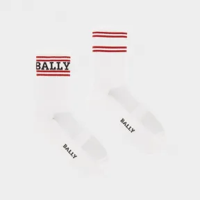 巴利/Bally 男士白色棉袜 6302124