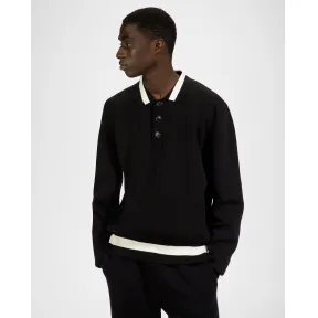 巴利/Bally 男式黑色针织棉 Polo 衫 6303204