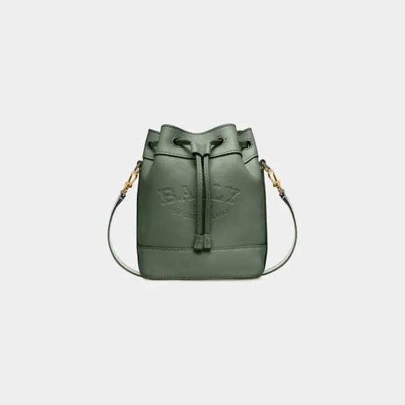 巴利/Bally 女士鼠尾草色 Cleoh 皮革水桶包 6303387