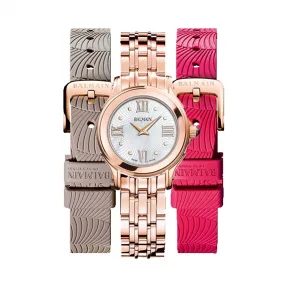 宝曼/Balmain Éria Mini Round 精钢镀玫瑰金 石英机芯 女表 B1839.11.82