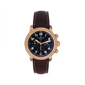 宝珀/Blancpain 38MM 18K玫瑰金 自动机械机芯 男表 2185F-3630-555