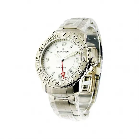 宝珀/Blancpain 40.5MM 18K白金 自动机械机芯 男表 2250-1542-75