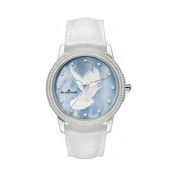 宝珀/Blancpain Women 女装腕表系列 18k白金镶钻 自动机械机芯 女表 3300-3554L-55B