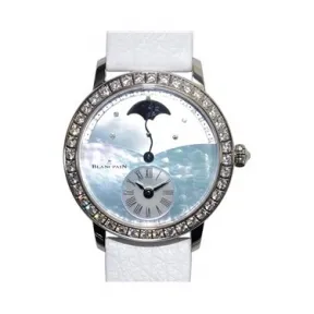 宝珀/Blancpain 女士腕表系列 36MM 18kt白金/钻 自动机械机芯 女表 3653-1954-58B