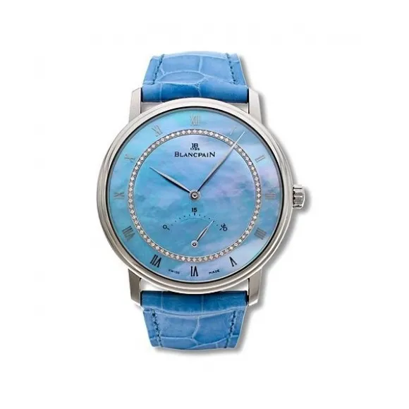 宝珀/Blancpain 40MM 18K白金 自动机械机芯 男表 4063-1560-55