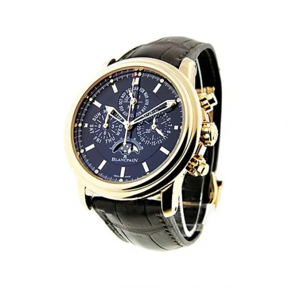 宝珀/Blancpain 42MM 玫瑰金 自动机械机芯 男表 4277-3446-55DBA