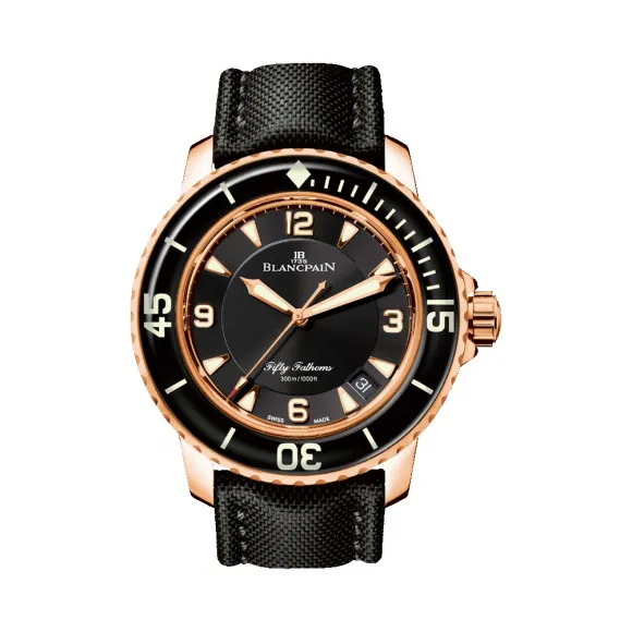 宝珀/Blancpain Fifty Fathoms 五十噚系列 18K红金 自动机械机芯 男表 5015-3630-52