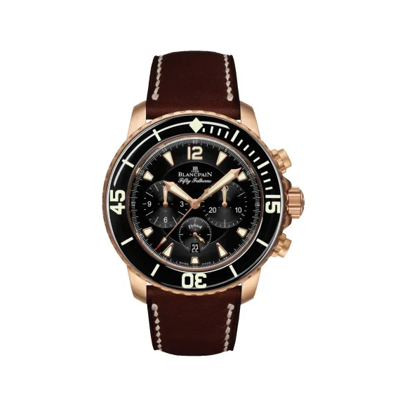 宝珀/Blancpain Fifty Fathoms 五十噚系列 红金表壳 自动机械机芯 男表 5085FA-3630-63B